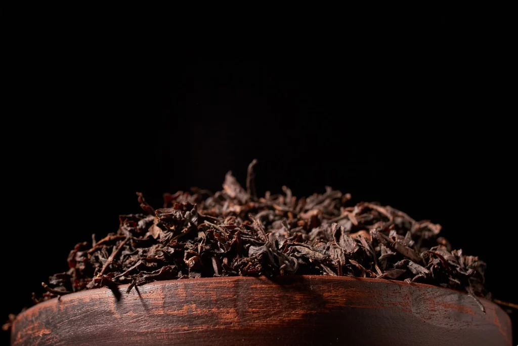 a close up view of the best loose leaf tea