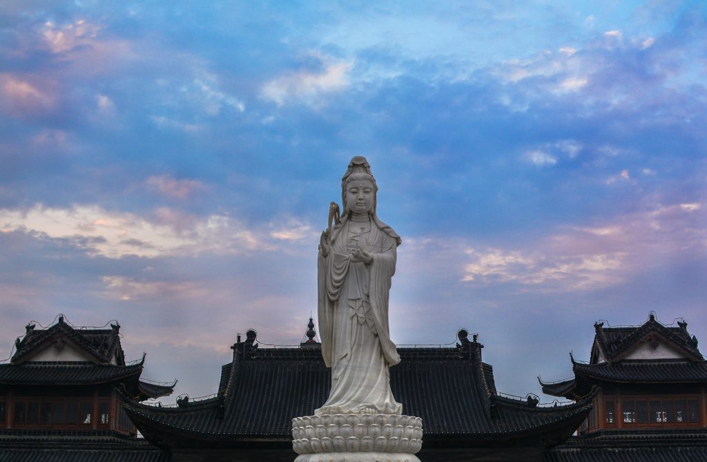 Statue of guan yin in China