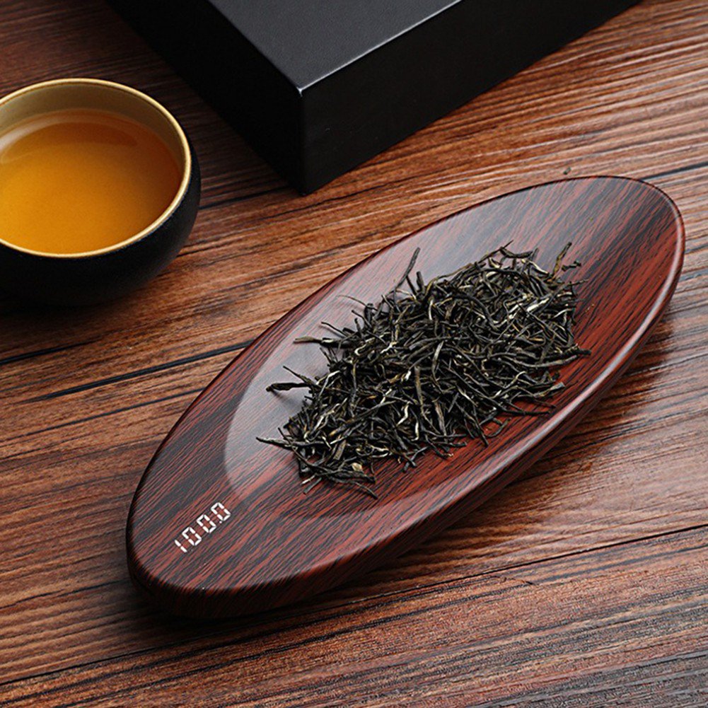 tea leaves on a tea scale